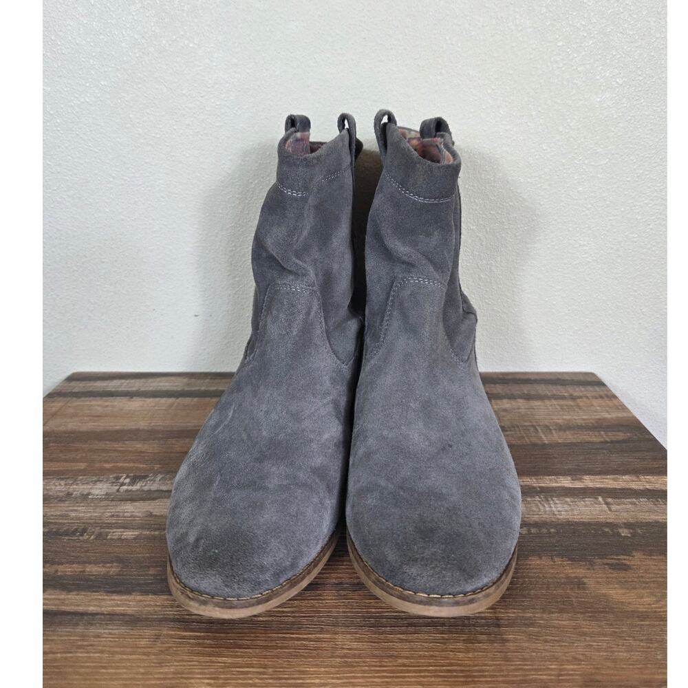 Toms Woman's Laurel Gray Suede Boho Pull on Ankle Boots Size 10 - Picture 4 of 9
